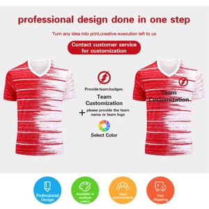 T-shirt d'entraînement à col en V rayé dégradé pour homme, séchage rapide, respirant, évacuation de l'humidité, logo personnalisable, manches courtes, 100% coton - Product Image 5