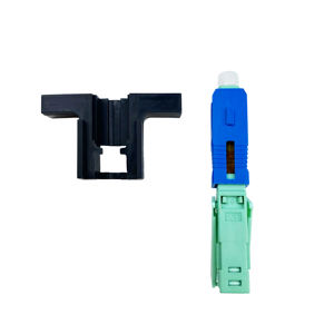 Connecteur rapide <span class=keywords><strong>APC</strong></span> UPC monomode pour équipement à fibres optiques Assemblage de champ vert bleu Assemblage optique de câble de dérivation FTTH rapide - Product Image 2