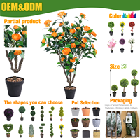 Plantes artificielles en plastique orange camélia RUOPEI en gros, fleurs artificielles, arbre pour la décoration de la maison, jardin, décoration intérieure et extérieure