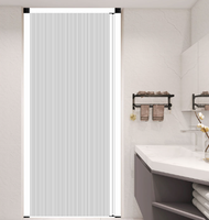Porte coulissante pliante moderne en alliage d'aluminium alvéolé, sans rail, invisible, pour hôtel, salle de bain, cuisine, chambre, balcon