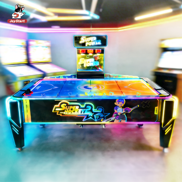 Air Hockey Metal Arcade Table with Electronic Score Counter Best Game Chosen Coin Operated Machine for Indoor Entertainment
