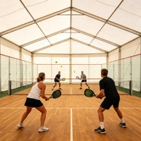 Tente de sport modulaire pour usage scolaire, résistante au vent et à l'eau, grand espace, chapiteau pour terrain de sport étudiant