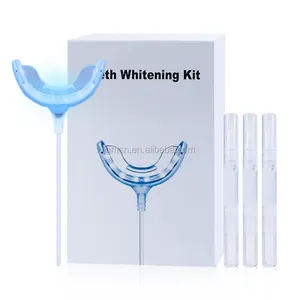 Strumento dentale sbiancamento denti Gel penna kit logo privato rimuovere macchie igiene orale sbiancamento denti dentali kit led