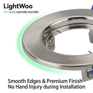 Marco para Foco MR16, Carcasa para Lámpara GU10, Base Empotrada en el Techo, Metal Plateado Pulido, Downlight para Villa, Luz LED GU10 de 3.5w - Product Image 1