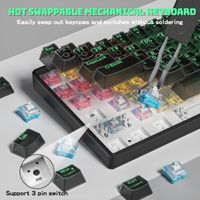 Clavier mécanique de jeu sans fil RGB LED à branchement à chaud, 100 touches, prix de gros 100% original en stock, nouveau pour cadeau, USB Type-C