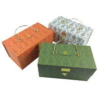 Caja de regalo magnética de cartón grande de lujo con impresión de diseño de tamaño personalizado de fábrica de China con asa
