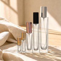 Meilleur prix de gros pour flacon de parfum en verre cylindrique haut avec pompe pulvérisatrice métallique pour les marques de cosmétiques et de soins personnels