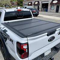 Couverture de benne manuelle en alliage d'aluminium pliable en trois parties de 6 pieds pour Ford F-150 2015-2020 Toyota Tundra 2007-2021 Dodge Ram 1500 Navara NP300