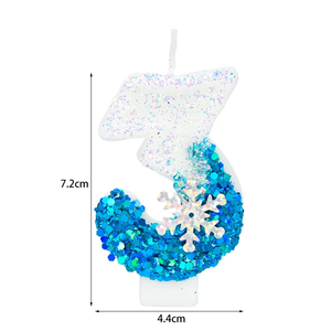Velas <span class=keywords><strong>de</strong></span> <span class=keywords><strong>cumpleaños</strong></span> congeladas 0-9 número brillo azul copo <span class=keywords><strong>de</strong></span> nieve pastel vela niños niñas <span class=keywords><strong>cumpleaños</strong></span> fiesta pastel Topper decoración suministros - Product Image 2