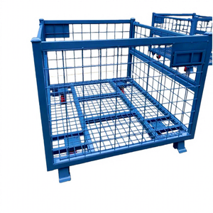قفص شحن فولاذي بسعة 1000 كجم من يليان، ملحق للرافعة الشوكية، حاوية سلكية مطلية بالرش، مصنوعة من المعدن حسب الطلب - Product Image 1