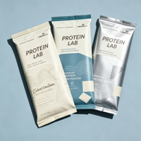 Sachets coussin thermoscellables personnalisés en PET/AL/PE recyclables, étanches à l'humidité, de qualité alimentaire, pour barres chocolatées, bonbons et snacks