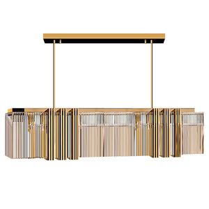 Lampadario di Lusso in Cristallo K9, Lampada <span class=keywords><strong>a</strong></span> <span class=keywords><strong>Sospensione</strong></span> Moderna Dorata per Sala da Pranzo, Hotel, Villa, Casa, <span class=keywords><strong>Lampade</strong></span> <span class=keywords><strong>LED</strong></span> per Tavolo da Pranzo - Product Image 6