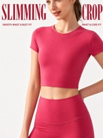 Soutien-gorge de sport pour femme en nylon brossé et élasthanne, idéal pour le yoga, la gym, le fitness et les entraînements, modèle court