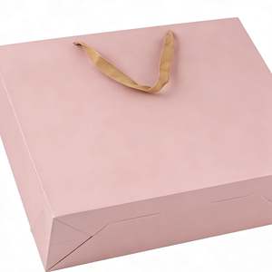 Bolsas de Mano Ecológicas Personalizadas con Asas, Ideales para Joyería, Regalos, Calzado, Ropa y Compras Bolsas de Cartulina Rosa. - Product Image 4