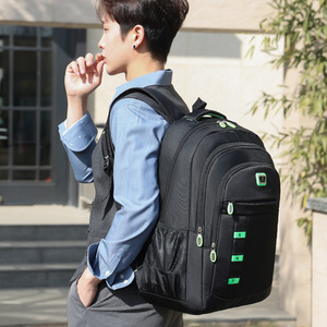 Unisex <b>Backpack</b> <b>Black</b> Large Capacity Waterproof Computer Interlayer Everyday Outdoor Travel Student Laptop Bag Spring 2023 - Product Image 5