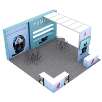 Stand d'exposition modulaire personnalisé en aluminium de 20x20 pieds avec design réutilisable et garantie de 5 ans
