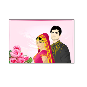 Carte d'invitation de mariage élégante en velours à imprimé romantique <span class=keywords><strong>rouge</strong></span> - Product Image 3