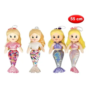 Ma poupée sirène en peluche de 55 cm pour enfants - Product Image 1