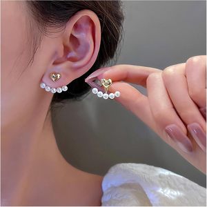 Pendientes de Plata con Perlas de Imitación, Estilo Dulce, Elegantes y Versátiles, de Alta Gama para Mujer - Product Image 3