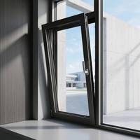 Fenêtre fixe en alliage d'aluminium HUACAI, design moderne du milieu du siècle, avec bande thermique PA66-GF25 et joint d'étanchéité EPDM pour entrée de villa