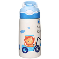 Bouteille d'eau isotherme en acier inoxydable sans BPA pour enfants, style dessin animé, haute performance thermique