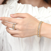 Vintage-Design Feiner Schmuck Antike Spitzenkunst 18K Massivgold Krappenfassung Echter Natürlicher Diamant Hochzeit Jubiläum Party