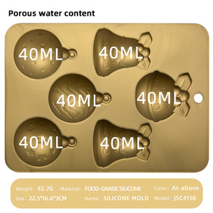 แม่พิมพ์เค้กมูสซิลิโคนรูปกระดิ่ง 6 ช่อง ยี่ห้อ MUYULINS ผลิตจากวัสดุปลอดสาร BPA ได้รับมาตรฐาน LFGB พร้อมเคลือบสารกันติดแบบแพลตตินัม - Product Image 6