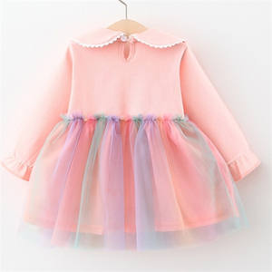 Nouveaux produits sur le marché chinois, robe pour enfants en tissu multicolores arc-en-ciel fantaisie, pour enfants, au meilleur prix - Product Image 5