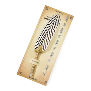 <span class=keywords><strong>Stylo</strong></span> plume <span class=keywords><strong>mont</strong></span>é sur carte de vente chaude plume créative colorée à la main avec plume remplaçable pour l'écriture scolaire - Product Image 4