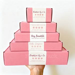 Caja de <span class=keywords><strong>correo</strong></span> corrugada naranja personalizada, diseño circular para productos de belleza, envío de materiales reciclados, forro de esponja en relieve - Product Image 2