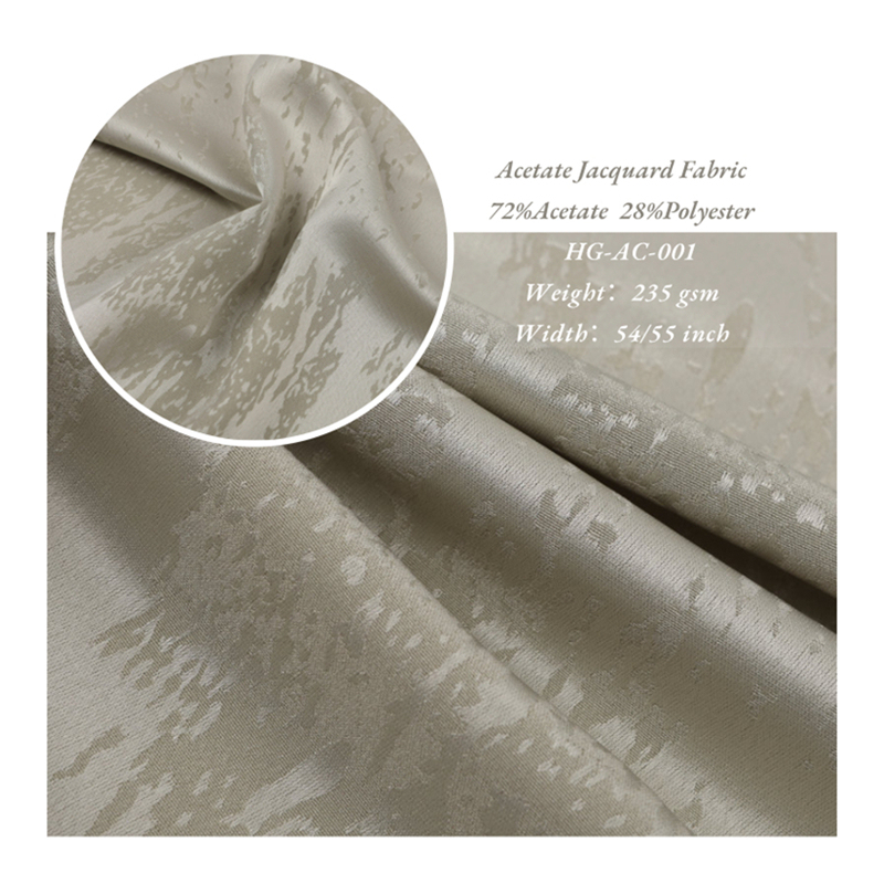 Acetate Fabric Eco-friendly Woven silky 235GSM 72%acetate 28%polyester Dobby Satin Fabric for dress