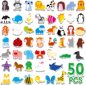 Figurines éducatives contemporaines en mousse souple de taille moyenne, animaux, légumes, véhicules, lettres magnétiques de l'alphabet pour les tout-petits - Product Image 1