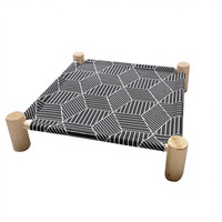 Lit de camping pour chat en bois massif, robuste et écologique, emballage en carton, pour petits animaux, vente en gros d'usine