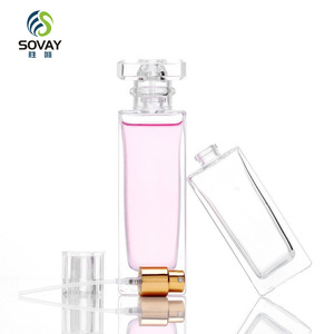 Botella de Perfume de Vidrio Transparente Cuadrada de 30ml/50ml/100ml, Portátil, con Tapa de Madera, para Rellenar Perfume, Venta al Por Mayor - Product Image 5