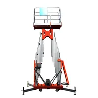 Алюминиевая вертикальная телескопическая мачта 150-250 кг 16 м, электрические воздушные строительные рабочие подъемники, платформы
