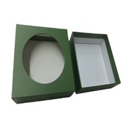Boîte d'emballage rigide haut de gamme en carton, type 'Ciel et Terre' à fenêtre carrée, avec impression offset, du fabricant d'origine