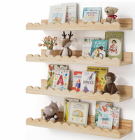Meilleure vente 2026 : Étagère murale en bois à 4 niveaux pour le rangement de livres d'enfants, idéale pour la chambre d'enfant et le salon