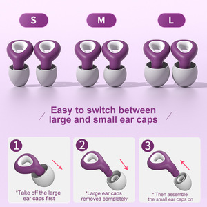 Tapones para los Oídos Antiruido en Forma de Gota de Agua, para Conciertos, para Dormir, Impermeables, para Nadar, Protectores Auditivos - Product Image 3