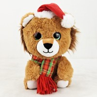 Boneka Rusa Paskah Baru Kinqee, Boneka Hewan Lucu dengan Syal Merah, Logo Bordir Custom, Mainan Lembut untuk Anak Perempuan