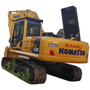 Excavadora de cadenas Komatsu PC220 usada de alta calidad, 20 toneladas, hidráulica, original de Japón, para construcción y movimiento de tierras. - Product Image 1