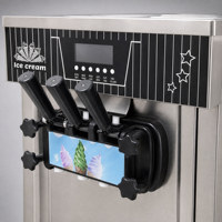 Machine à glace molle professionnelle à saveur unique en acier inoxydable pour comptoir, idéale pour les cafés et les pâtisseries