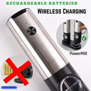 Hot Selling Automatic Rechargeable Ceramic <b>Salt</b> <b>and</b> <b>Pepper</b> Mill Set <b>Electric</b> <b>Pepper</b> Grinders with Rechargeable Base - Product Image 2