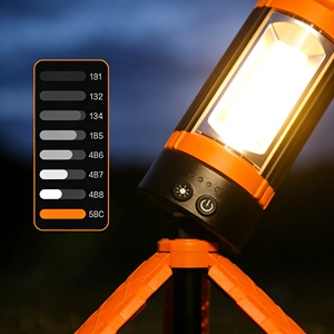 Lampe de camping LED rechargeable solaire la plus vendue, portable, étanche, trépied en aluminium pliable pour le travail d'urgence en extérieur - Product Image 1