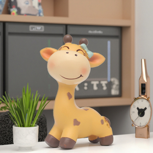 Giraffa in resina moderna piccoli ornamenti creativi decorazioni per la casa per soggiorno/ufficio/Desktop graziosi regali di anniversario di guarigione per le donne - Product Image 5