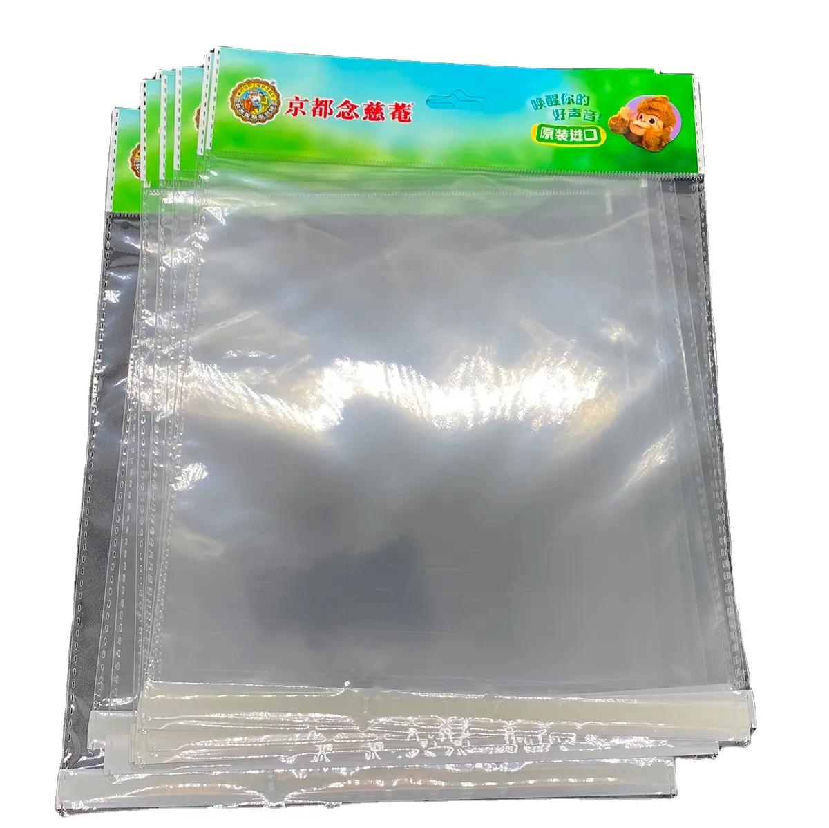 โปร่งใส Clear Self Adhesive Seal Opp Cpp บรรจุภัณฑ์พลาสติกด้วย Hang Hole