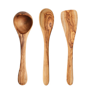 <span class=keywords><strong>Cuchara</strong></span> de madera de oliva para cocina, espátula de madera, cucharas para cocinar, utensilio de cocina antiadherente - Product Image 6