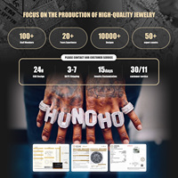 Bague Moissanite en Argent 925, Grand Carré, Baguette Ronde, Sertie de Diamants de Laboratoire, Style Hip Hop pour Hommes, Large et Massif