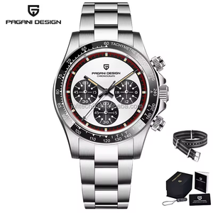 นาฬิกาข้อมือควอตซ์ดีไซน์ใหม่จาก Pagani รุ่น 1676 สวยงามทันสมัย เหมาะสำหรับธุรกิจ สายสแตนเลสแท้ สายหนังแท้ Relojes Hombre - Product Image 1