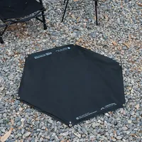 Tapis isolant tactique ShineTrip noir anti-vent pour barbecue extérieur et camping, feuille de protection ignifuge en caoutchouc résistante aux flammes