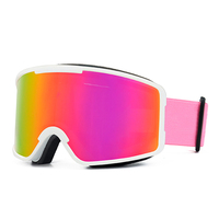 Masque de ski CE UV400 Protection Lunettes de sport de neige Lentille miroir polarisée Masque de ski OEM Lunettes de sécurité pour snowboard Logo personnalisé